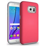 Wholesale Samsung Galaxy S7 Edge Rugged Hybrid Armor Case (Hot Pink)